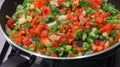 Pan fried vegetables - stir-fry Royalty Free Stock Photo