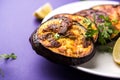 Baigan fry also known as eggplant or brinjal fry Royalty Free Stock Photo