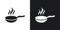 Pan frying icon isolated on white background Royalty Free Stock Photo