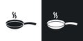Pan frying icon isolated on white background Royalty Free Stock Photo