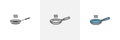 Pan frying icon isolated on white background Royalty Free Stock Photo