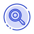 Pan, Frying, Kitchen, Griddle Blue Dotted Line Line Icon