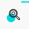 Pan, Frying, Kitchen, Griddle turquoise highlight circle point Vector icon