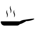 Pan icon on white background. pan cooking symbol. frying pan sign. flat style