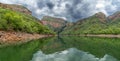 Boattrip on the Blyde River part of the famous Panorama Route in South Africa, from a boat. Royalty Free Stock Photo