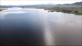 Pan with pelican over Deweese Reservoir, Colorado