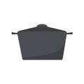 Pan, pot or saucepan. Kitchen object, cartoon kitchenware tool  for cooking, vector illustration of element for boiling and frying Royalty Free Stock Photo