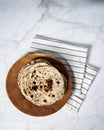 Pan roasted pita bread on white background Royalty Free Stock Photo