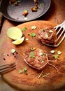 Pan roasting medallions of fillet steak