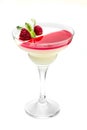 Panacotta Italian dessert in a glass goblet Royalty Free Stock Photo