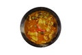 Panaeng Curry with Pork isolate on white Royalty Free Stock Photo