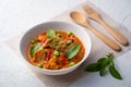 Panaeng Curry with Pork.Sliced Meat in red curry paste and coconut milk.Thai style food Royalty Free Stock Photo