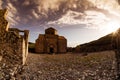 Panagia tou Sinti Monastery at sunset. Paphos District. Cyprus Royalty Free Stock Photo