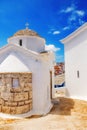 Panagitsa Tou Pirgou church in Skopelos Town Royalty Free Stock Photo