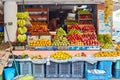 Panaji, Goa, India - December 15, 2019: Fruit Tent. Selling fruit. Streets of the state capital GOA Panaji