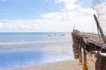 Panama Armuelles, old ruined pier Royalty Free Stock Photo