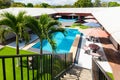 Panama Armuelles town, aerial view swimming pool