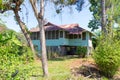 Panama Armuelles, typical house on stilts in the jungle