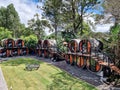 Panama, Boquete, block of barrel shaped rooms, top view