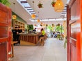 Panama, Boquete, Selina bar and restaurant, entrance and indoor view