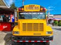 Panama, Boquete town, school bus used as public bus