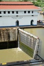 Panama Canal closed locks Royalty Free Stock Photo