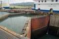 Panama Canal - Gatun Locks Royalty Free Stock Photo