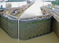 Panama Canal lock gate Royalty Free Stock Photo