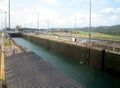 Panama Canal locks Royalty Free Stock Photo