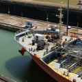 The Panama Canal, Miraflores Locks, Panama City Royalty Free Stock Photo