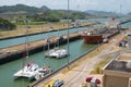 The Panama Canal, Miraflores Locks, Panama City Royalty Free Stock Photo