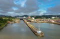 Panama Canal Miraflores Locks Royalty Free Stock Photo