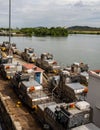 Panama Canal Mules Royalty Free Stock Photo