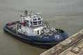 Cocle tugboat at Pedro Miguel Locks on Panama Canal Royalty Free Stock Photo