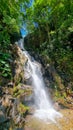 Panama, Chiriqui province, waterfall in the tropical jungle