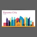 Panama City architecture silhouette.