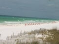 Panama City Beach, FL Beach - Ocean Waves Crashing on White Sand Beach Shoreline Royalty Free Stock Photo