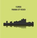 Panama City Beach, Florida city silhouette