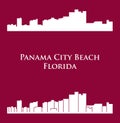 Panama City Beach, Florida city silhouette