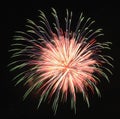 Panama City Beach Florida Fireworks time lapse celebration pyrotechnics Royalty Free Stock Photo