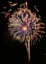 Panama City Beach florida Fireworks time lapse celebration pyrotechnics Royalty Free Stock Photo