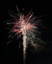 Panama City Beach florida Fireworks time lapse celebration pyrotechnics Royalty Free Stock Photo