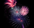 Panama City Beach florida Fireworks time lapse celebration pyrotechnics Royalty Free Stock Photo