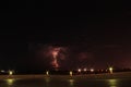 Panama City Beach Florida Lightning Bolt on the Shore Royalty Free Stock Photo