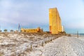 Panama City Beach and hotels along the shoreline at sunset, Florida Royalty Free Stock Photo