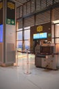 Panama City, Panama: Boarding gate entrance with information board in airpot Panama City, Panama.