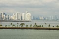 Panama City with causeway view Royalty Free Stock Photo