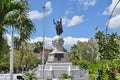 Statue of Vasco NuÃÂ±ez de Balboa in Panama City Royalty Free Stock Photo