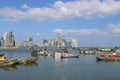 Panama City harbour view with city skyline Royalty Free Stock Photo