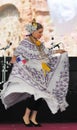 PANAMA CITY, PANAMA folklore dances in traditional costume at the carnival in the streets of panama city panama